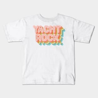 Vintage Fade Yacht Rock Party Boat Drinking Apparel Kids T-Shirt